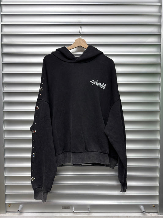 HMDD Rhinestone Black Hoodie - XL