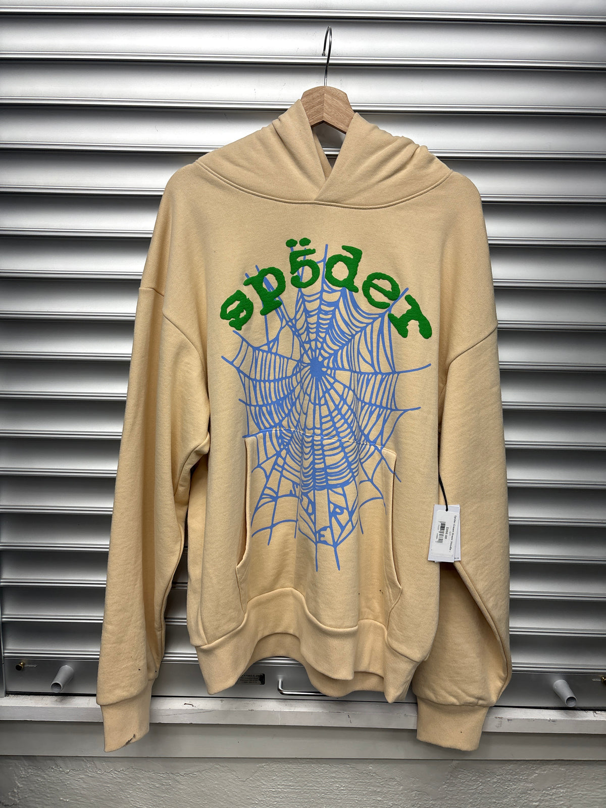 Spider Cream Green  Hoodie - L**