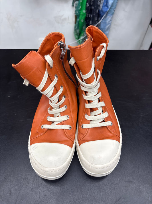 Rick Owen High Top Orange Leather (U) - 37 (NB)