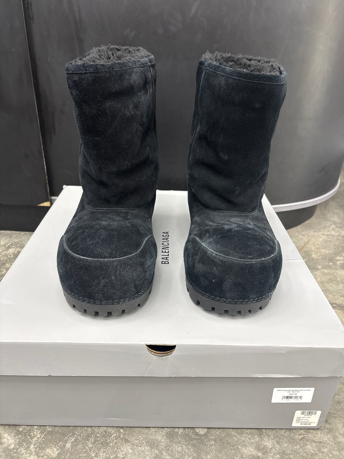 Balenciaga Alaskan Boot Black Mid (U) - 45(12)**