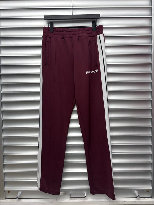 Palm Angels Maroon Trackpants - Large