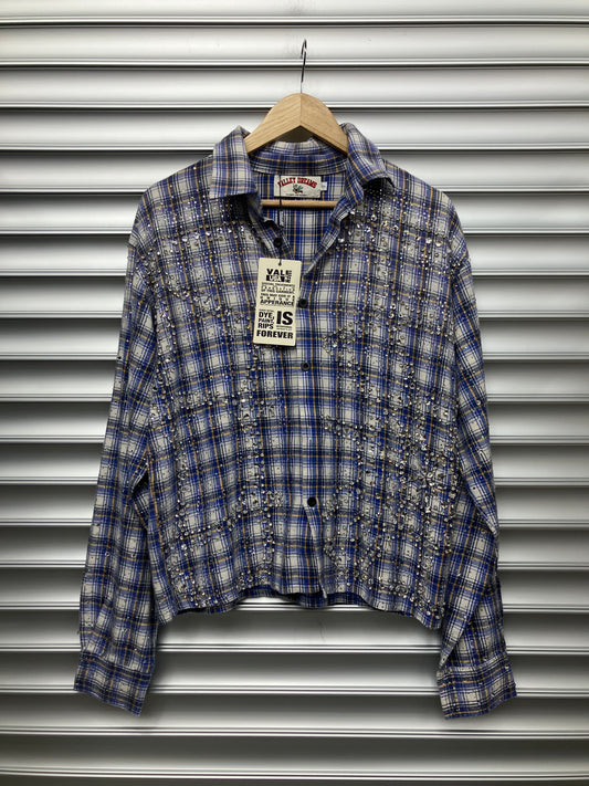 Vale Rhinestone Blue Flannel - S