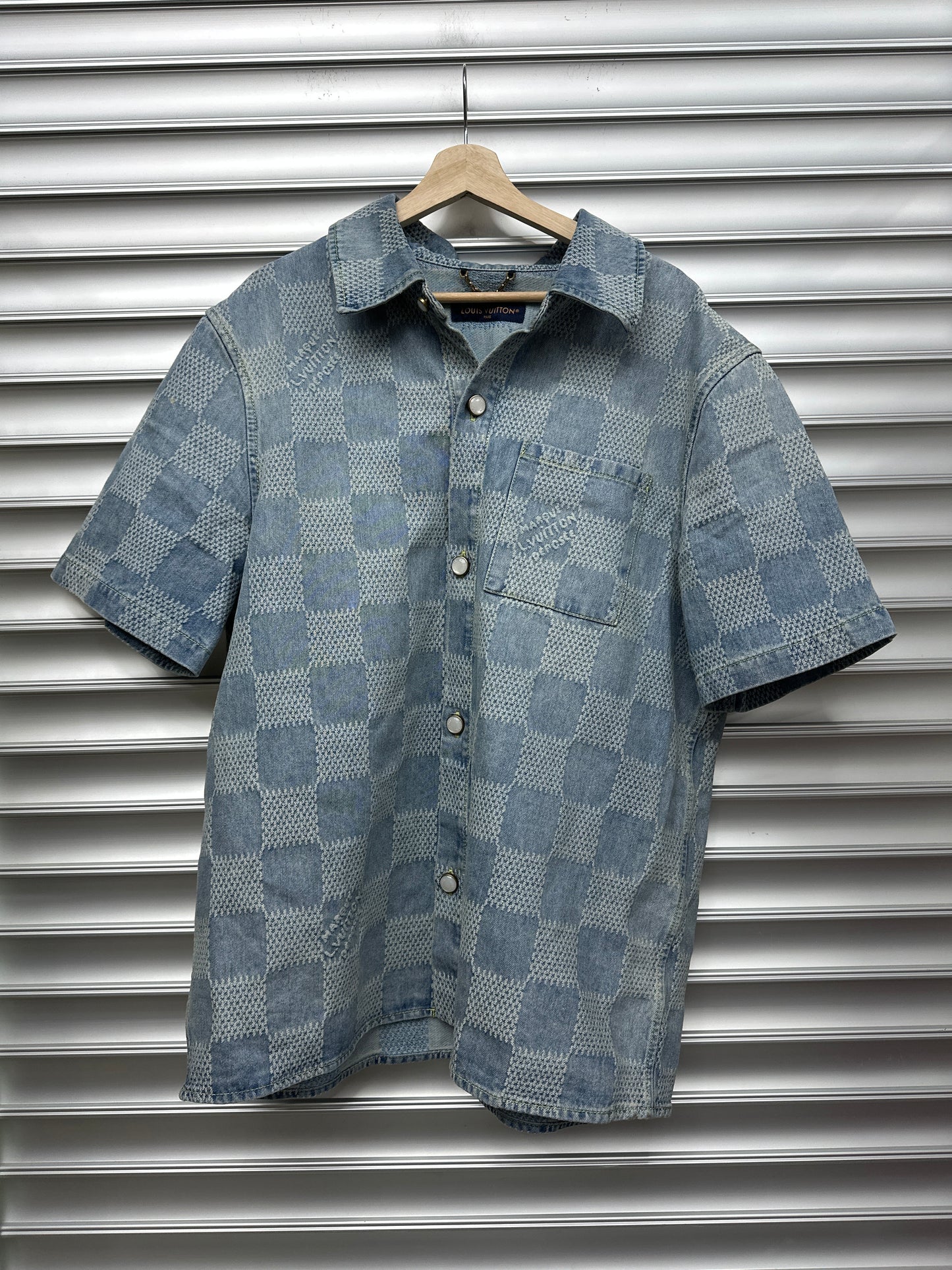 Louis Vuitton 3D Damier Print Shirt - XXL