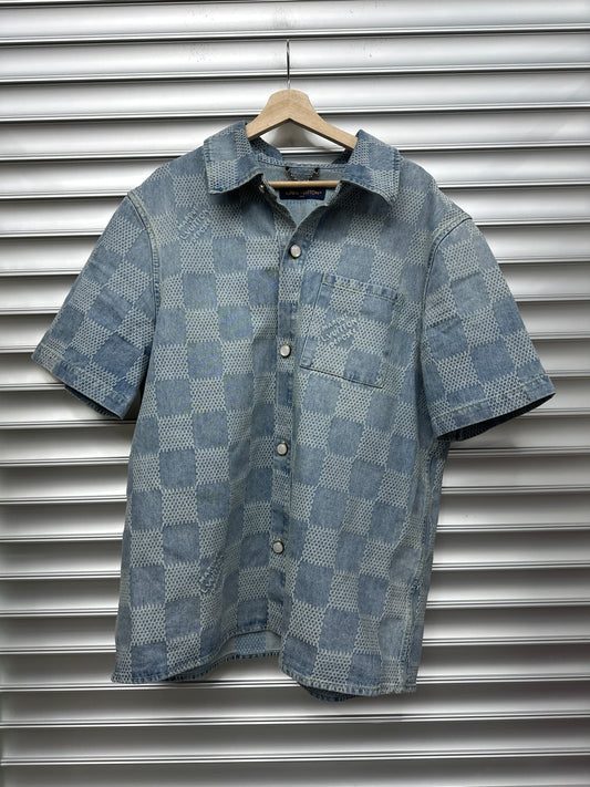 Louis Vuitton 3D Damier Print Shirt - XXL