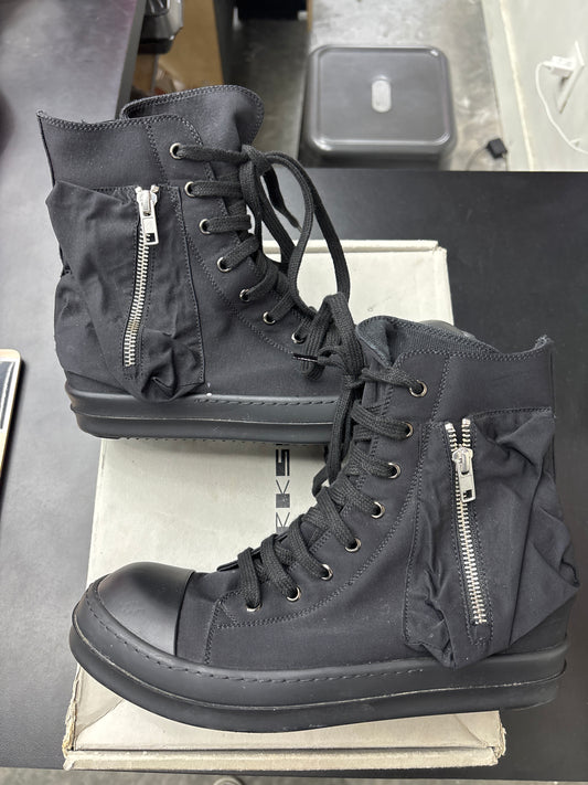 Rick Owen DRKSHDW High Cargo Pocket Triple Black (U) - 40(7)