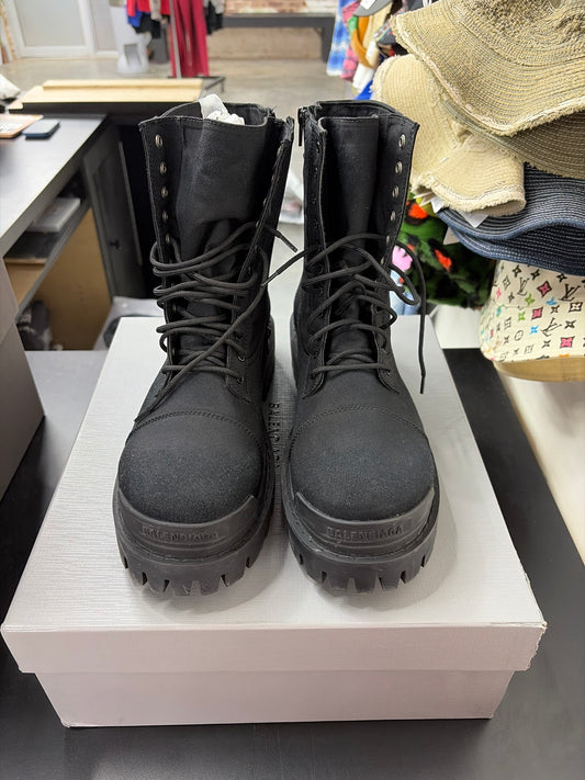 Balenciaga Strike Boot Black Canvas (U) - 45(12)