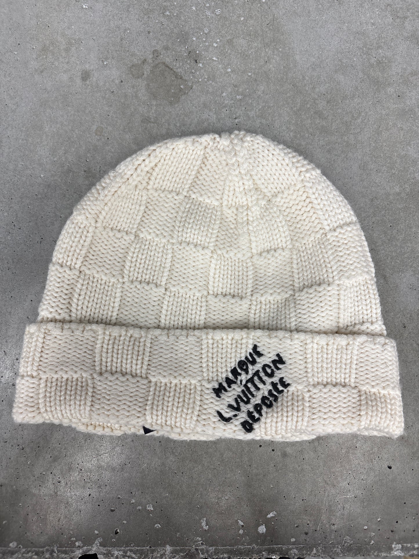 LV Cream Beanie