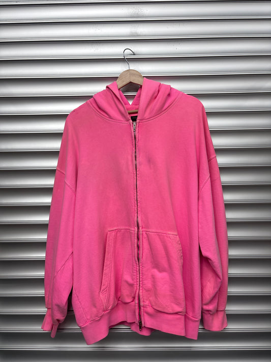 Balenciaga Pink Zip Up Hoodie - L**