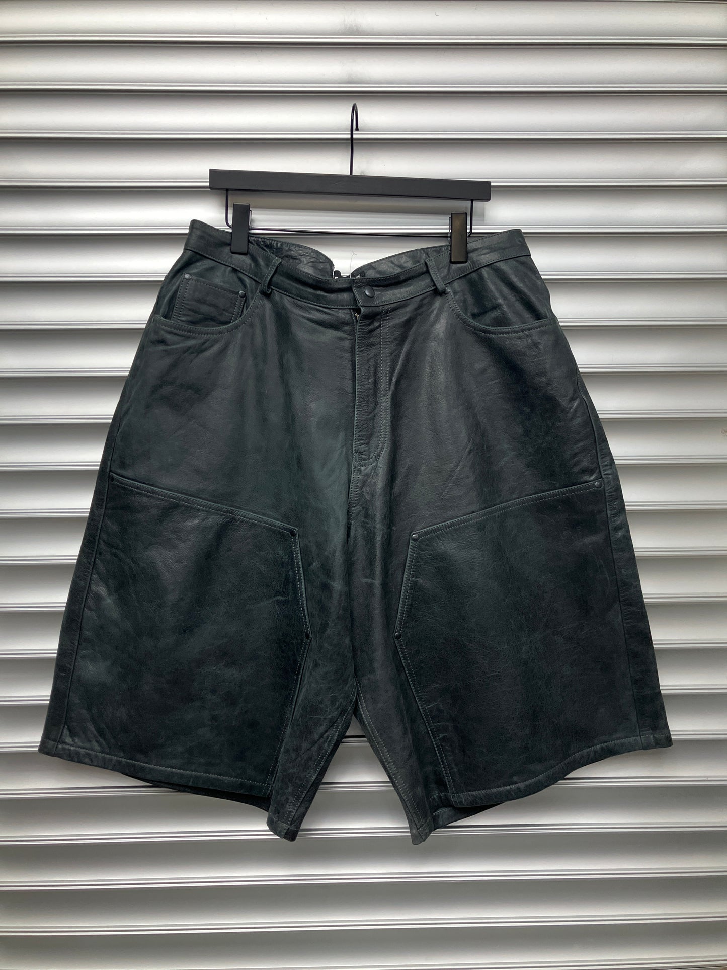 Raspberry Hills Black Leather Double Knee - XL