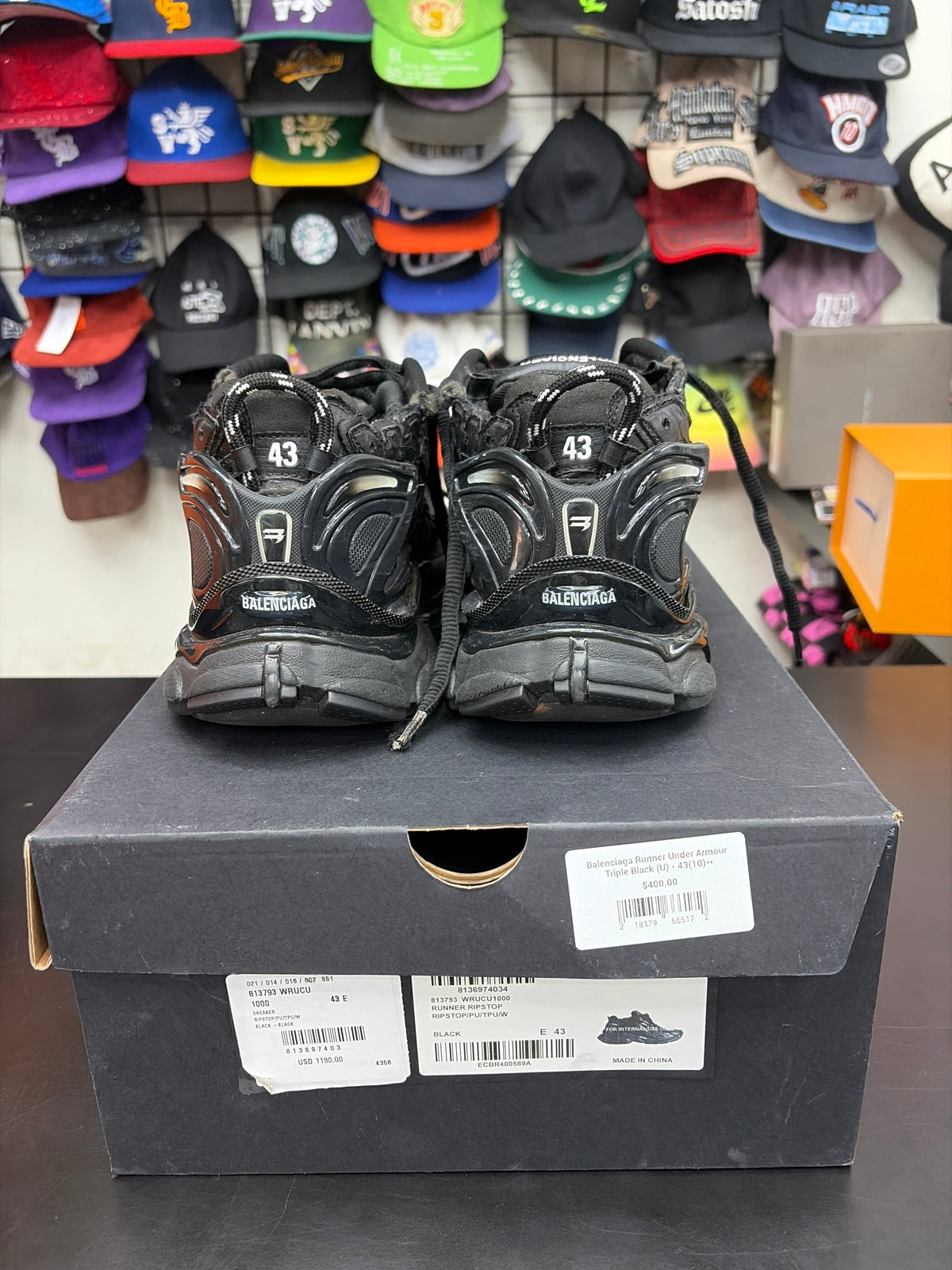 Balenciaga Runner Under Armour Triple Black (U) - 43(10)**
