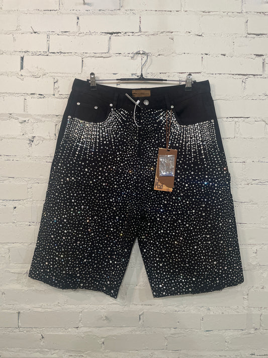 BORC Dazzling Denim Shorts Brown - L