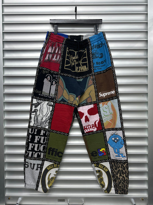 Supreme Number Nine Patchwork Sweatpants - M **