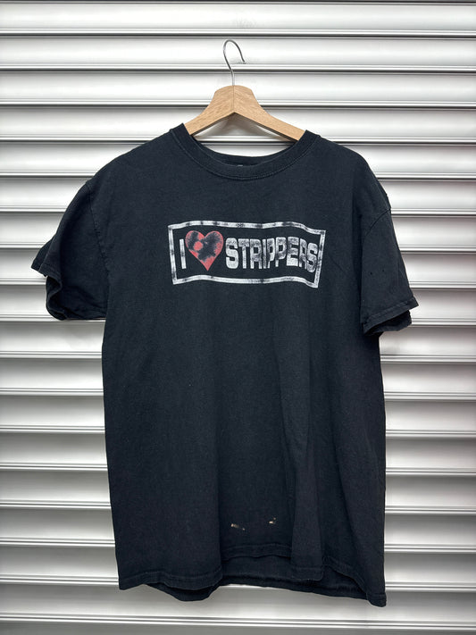 Vintage I Love Strippers Tee - L