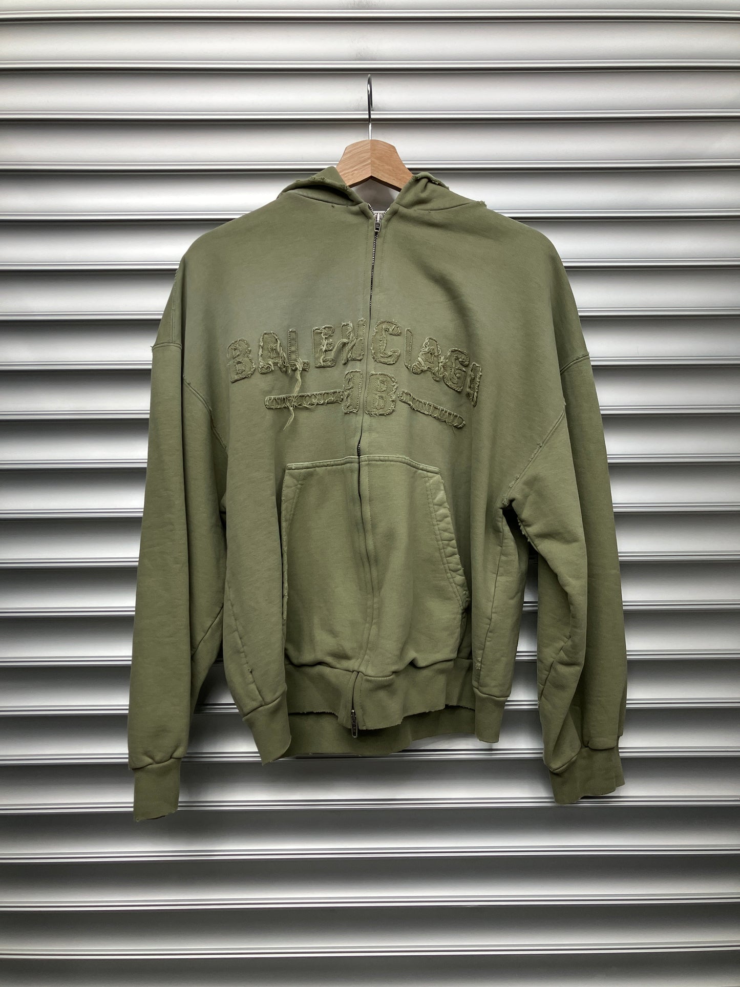 Sage Green Balenciaga Zip Up - S