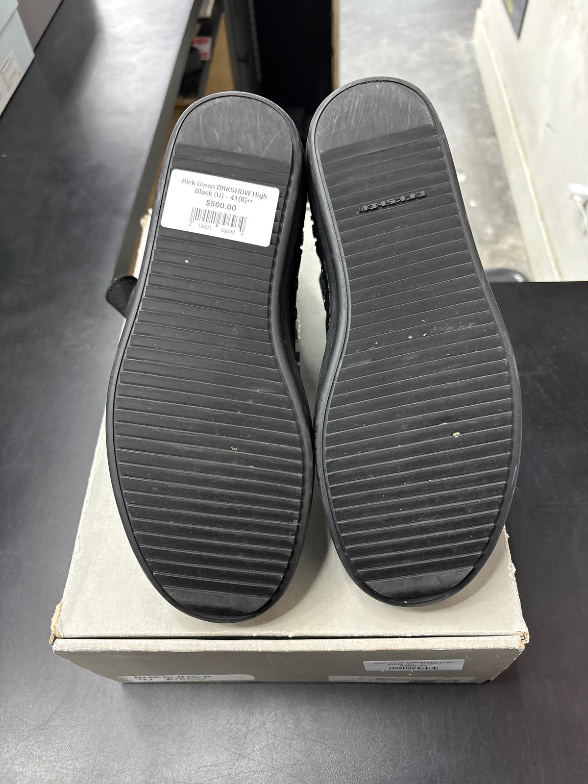 Rick Owen DRKSHDW High Black (U) - 41(8)**