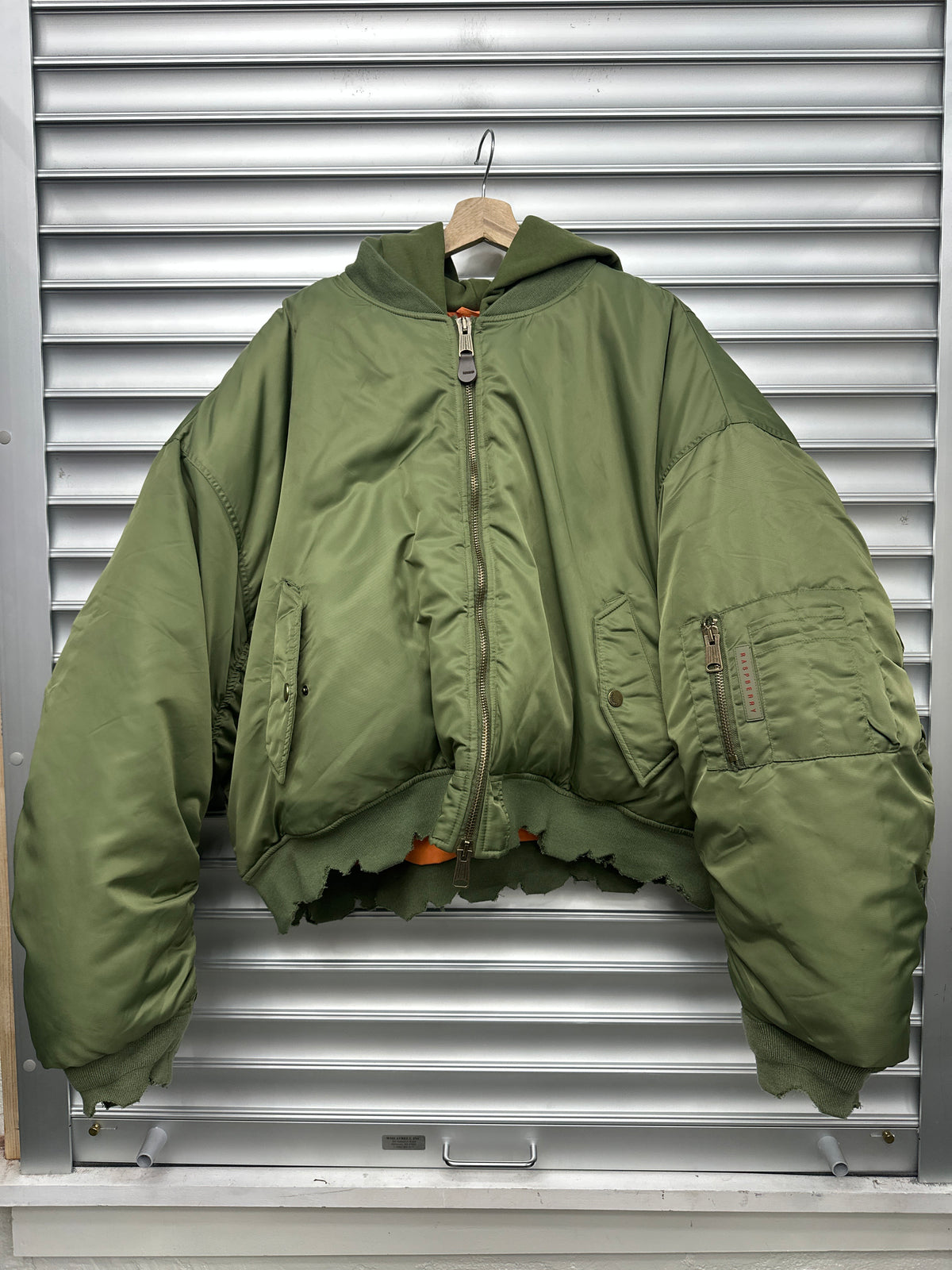 Raspberry Padded Military Bomber - M **