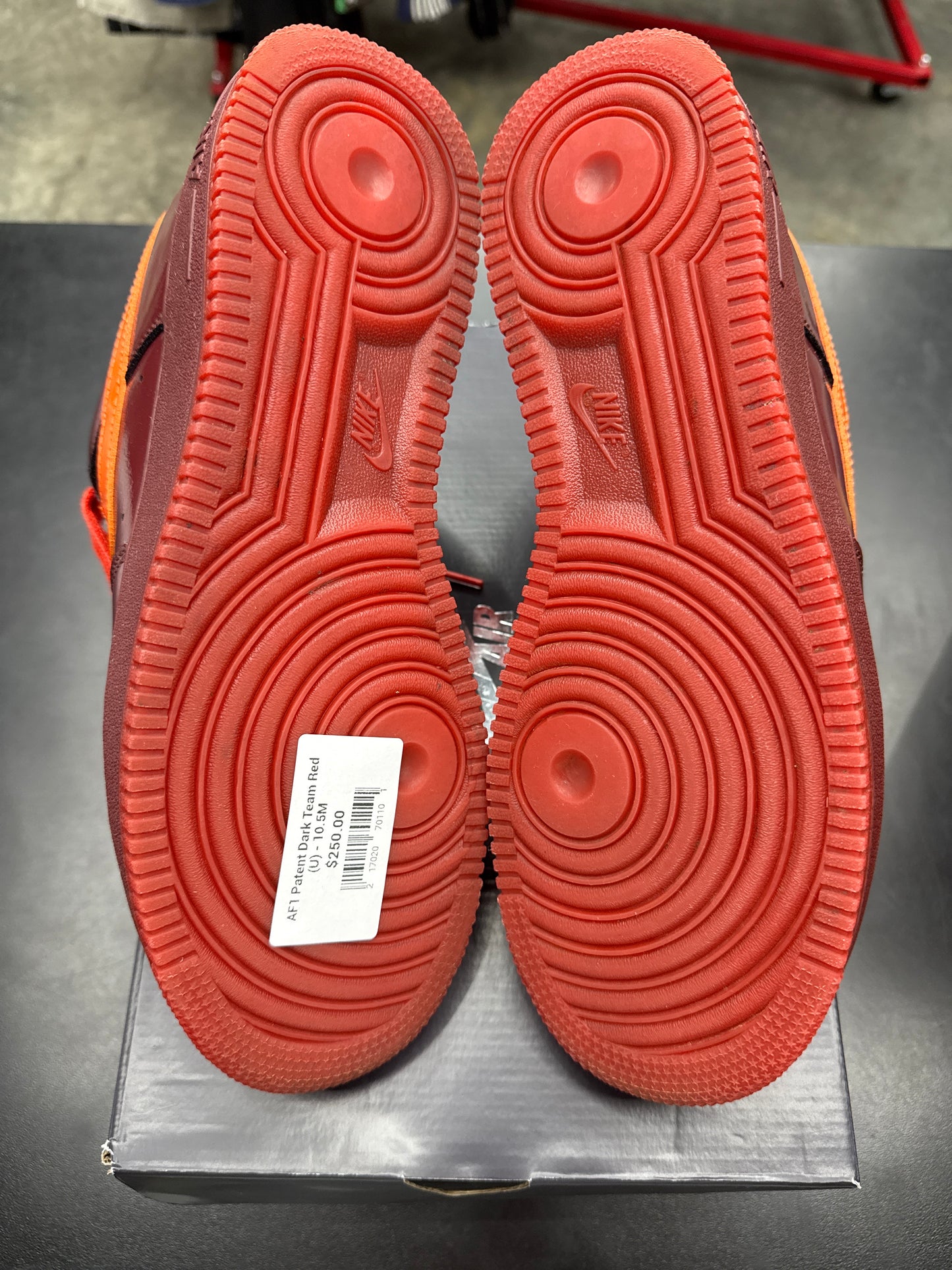 AF1 Patent Dark Team Red (U) - 10.5M