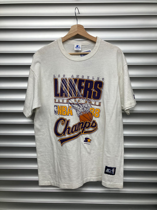 Vintage White Lakers Tee - L