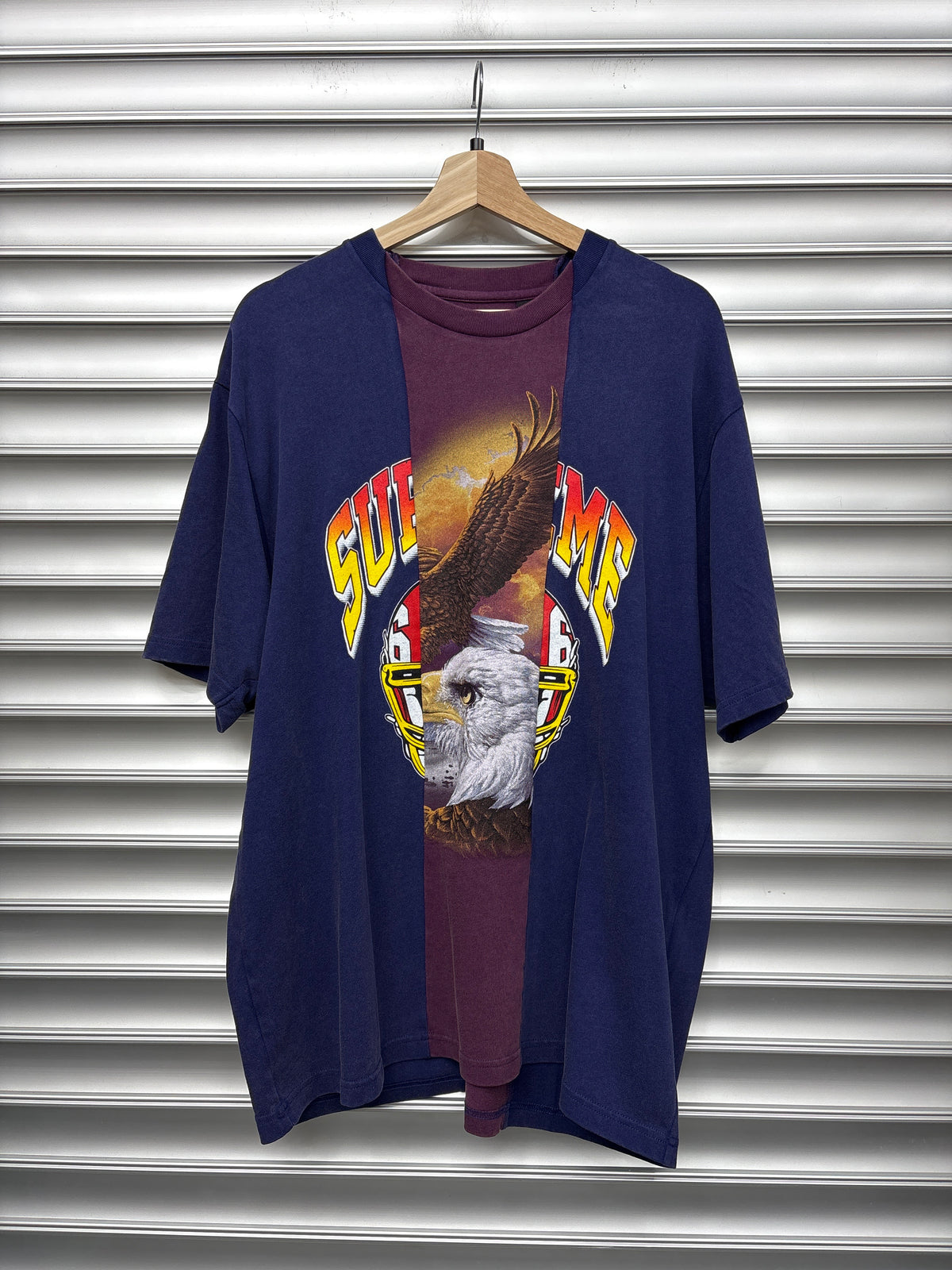 Supreme Maison Margiela Navy Reconstructed Tee - L**