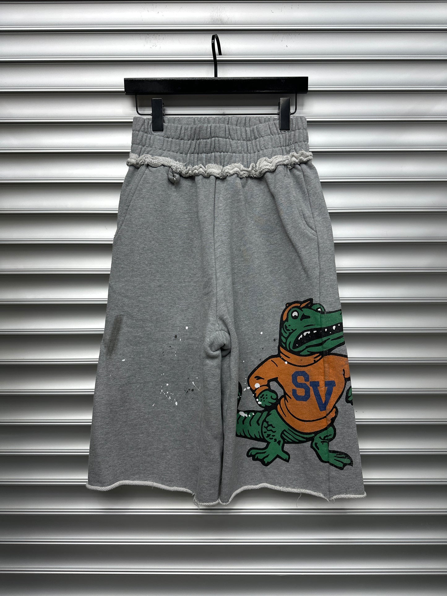 Saint Vanity Allegator Grey Shorts - S
