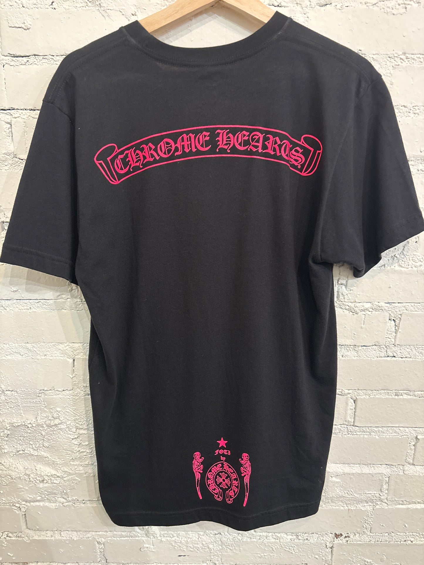 Brand New Black Pink Chrome Hearts FOTI Tee - M