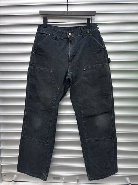 Vintage Black Carhartt Double Knees - 32