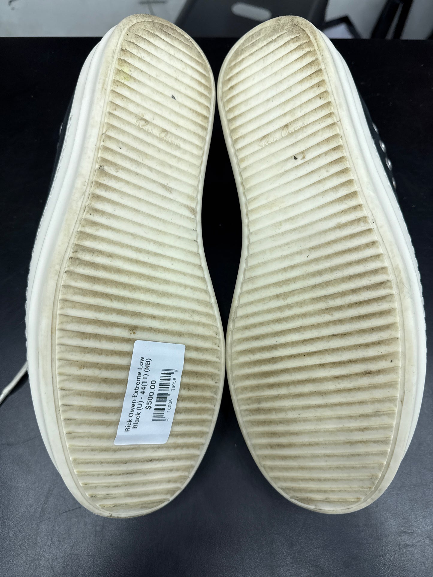 Rick Owen Extreme Low Black (U) - 44(11) (NB)