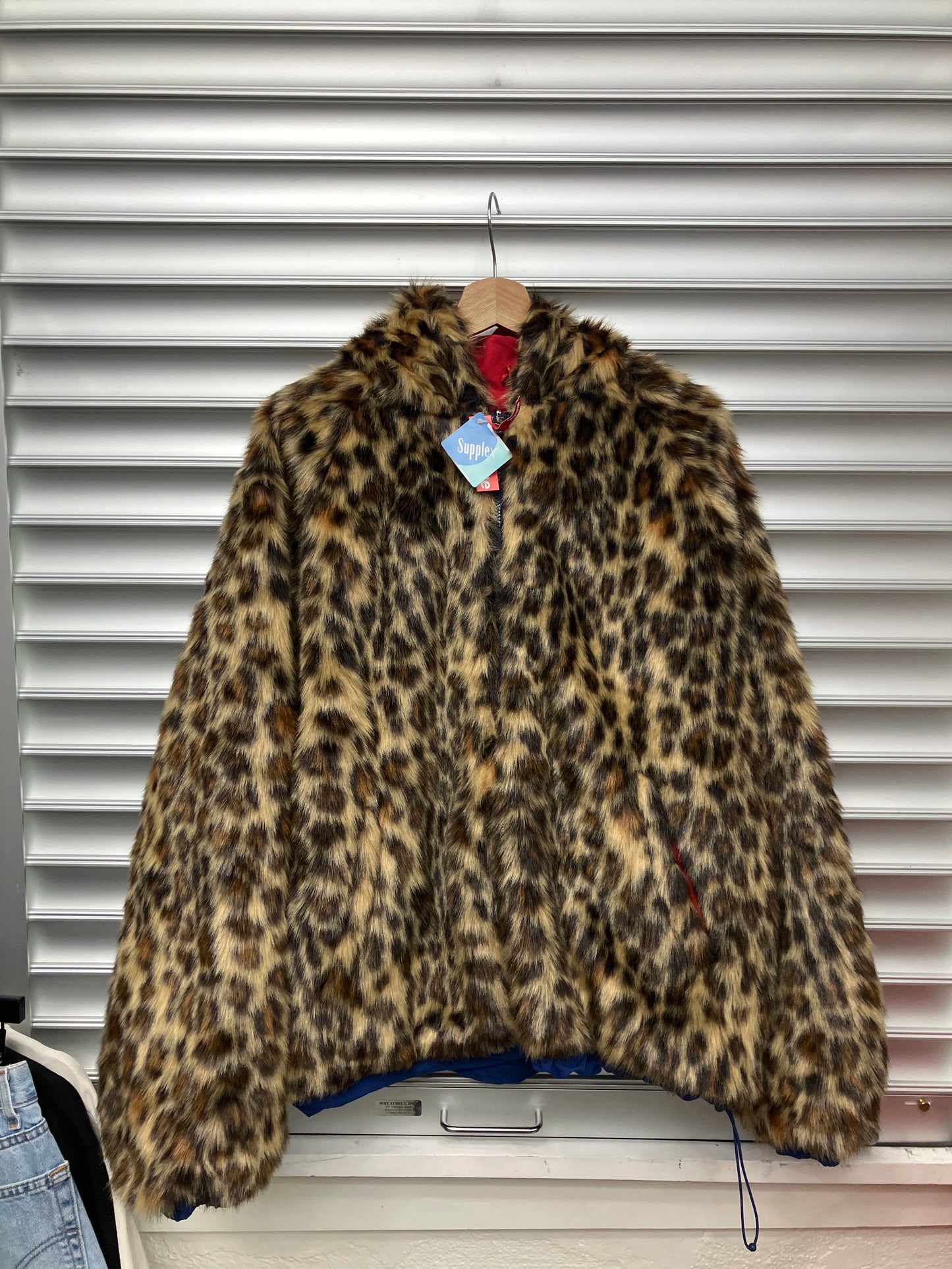 Supreme Reversible Cheetah Zip Up - XL
