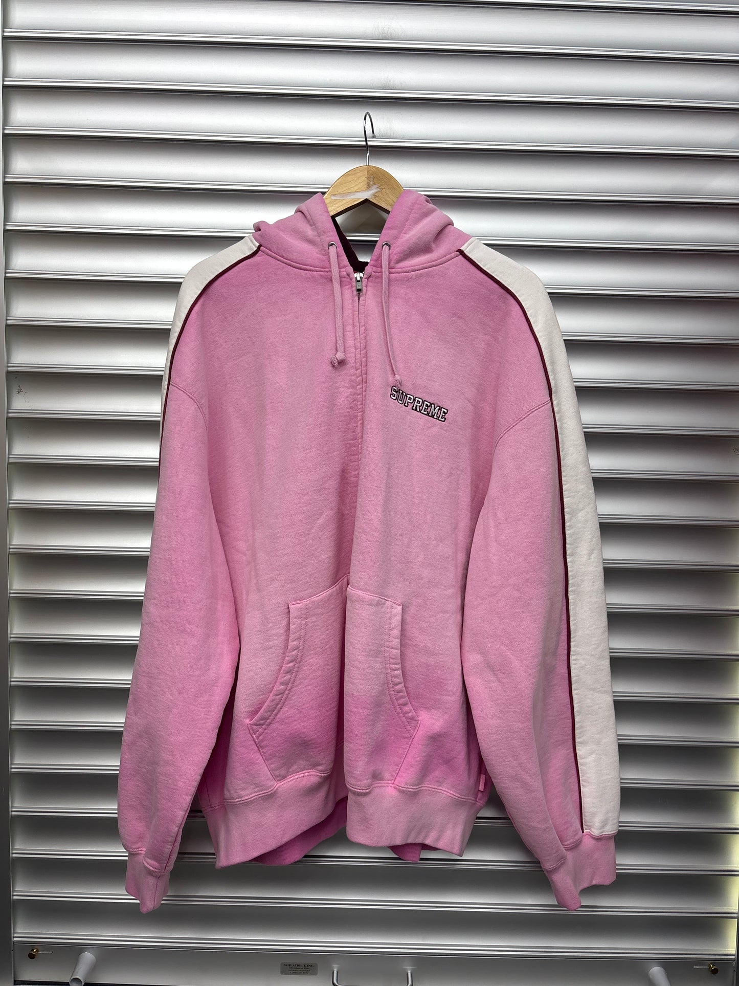 Supreme Pink White Hoodie - XL