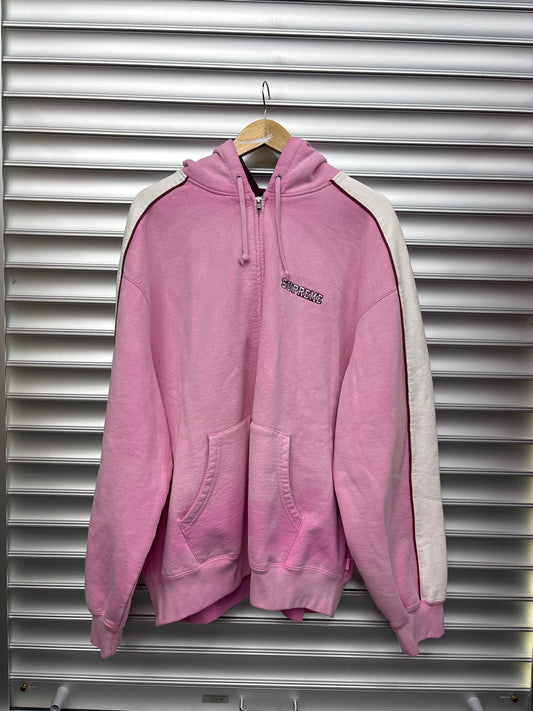 Supreme Pink White Hoodie - XL
