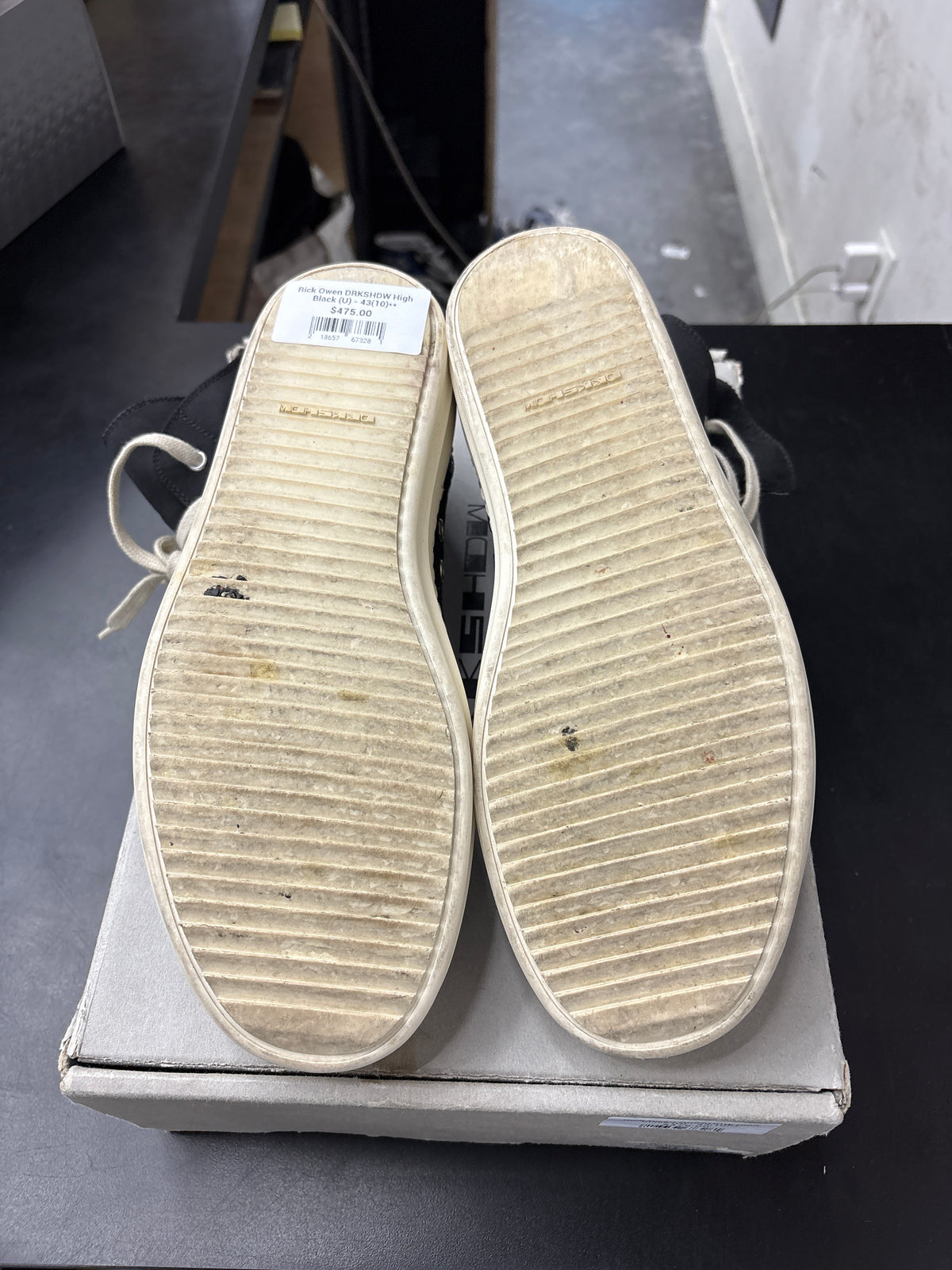 Rick Owen DRKSHDW High Black (U) - 43(10)**