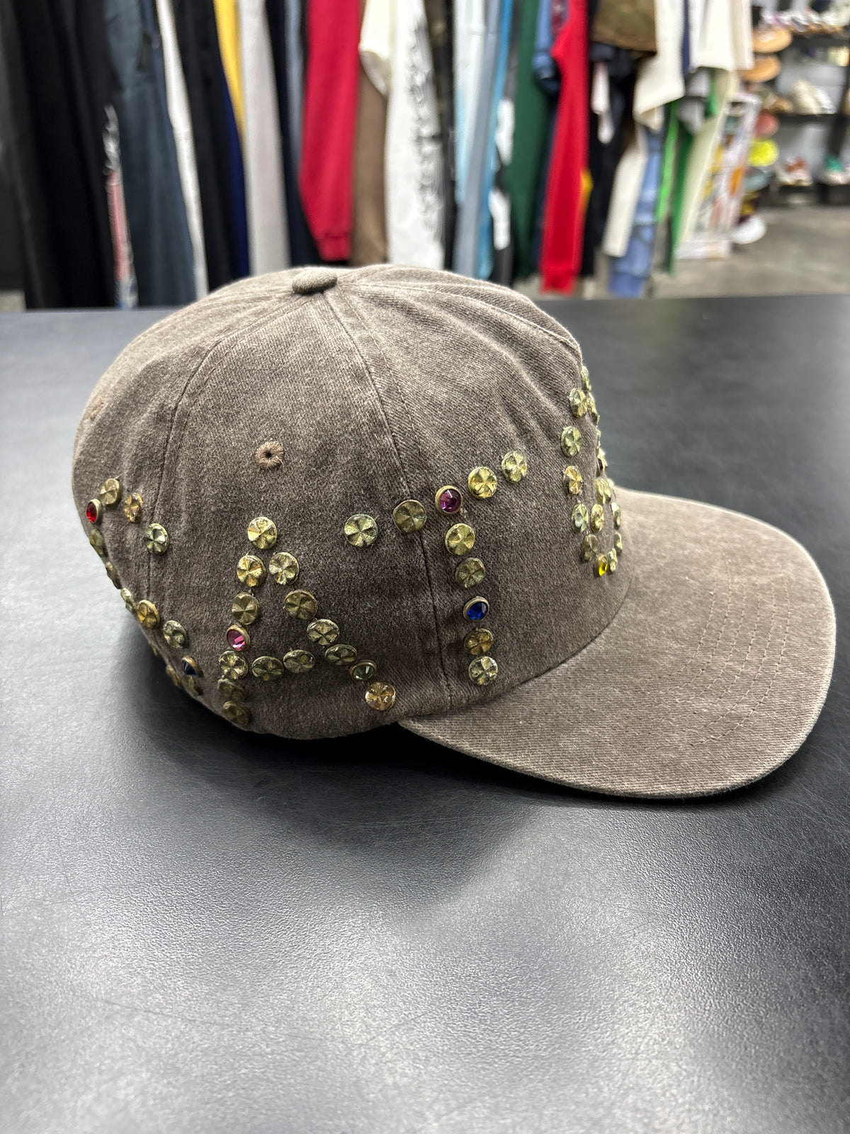 Satoshi Nakamoto Studded Grey Hat**