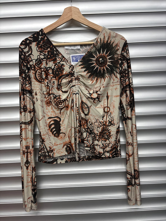 Marine Serre Silk Top - M