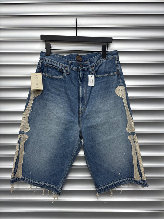 Kapital Bone Shorts Light Wash - 34
