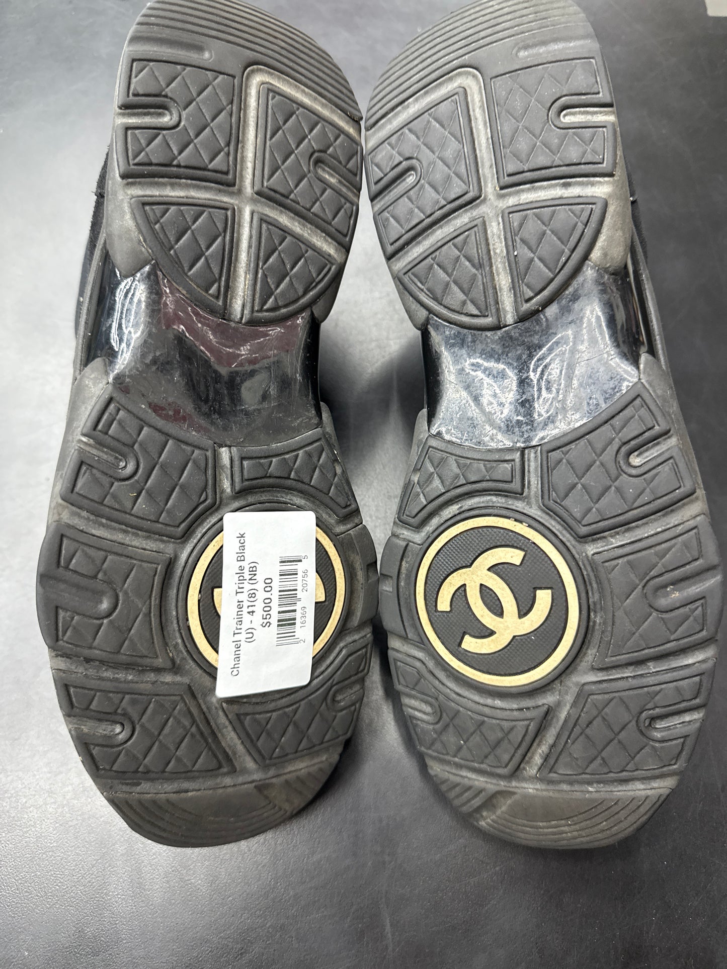 Chanel Trainer Triple Black (U) - 41(8) (NB)