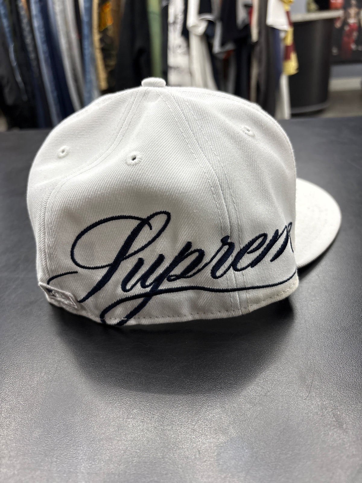 Supreme White NYC Fitted Hat**