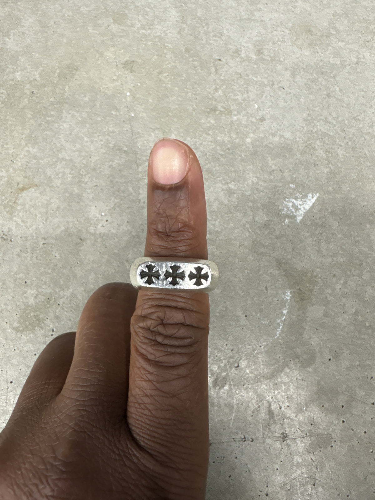 Chrome Hearts 3 Cross Ring**