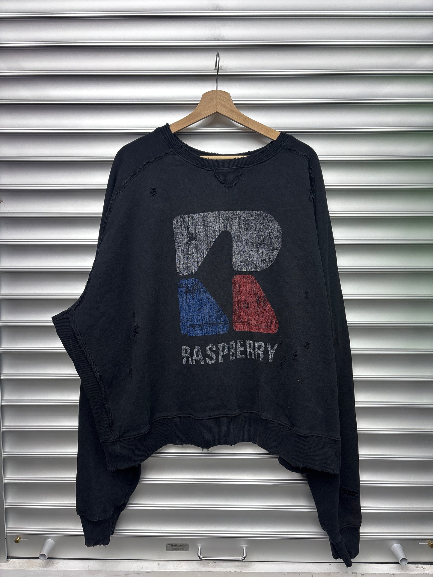 Raspberry Hills Distressed Logo Sweater - XL