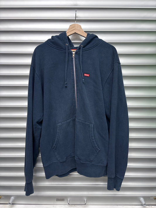 Supreme Small Box Logo Navy Hoodie - L