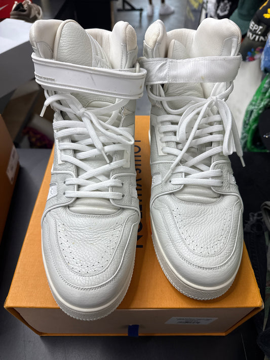 Louis Vuitton Trainer High White/Orange (U) - 12M