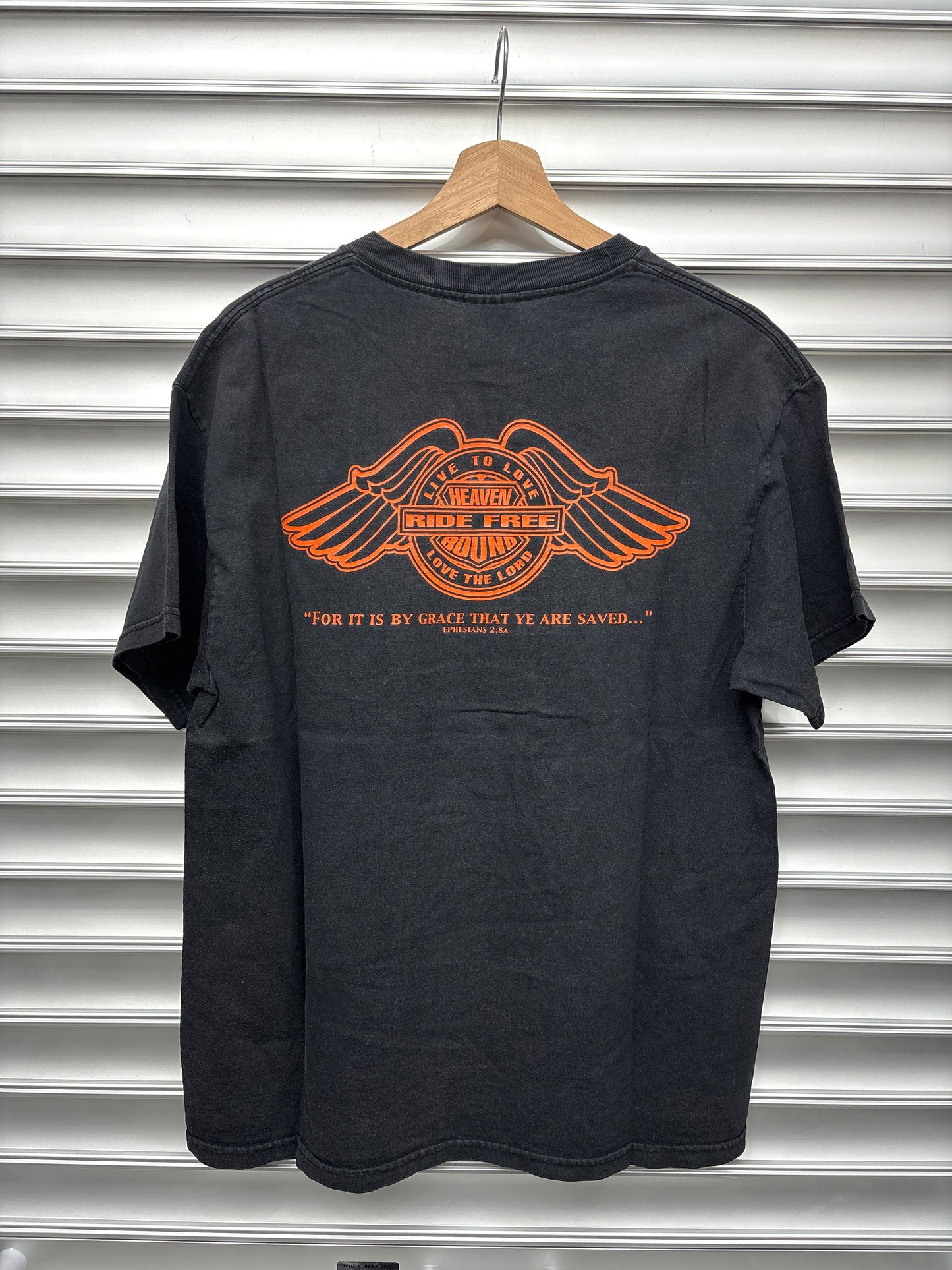 Vintage Harley Ride Free Jesus Tee - L