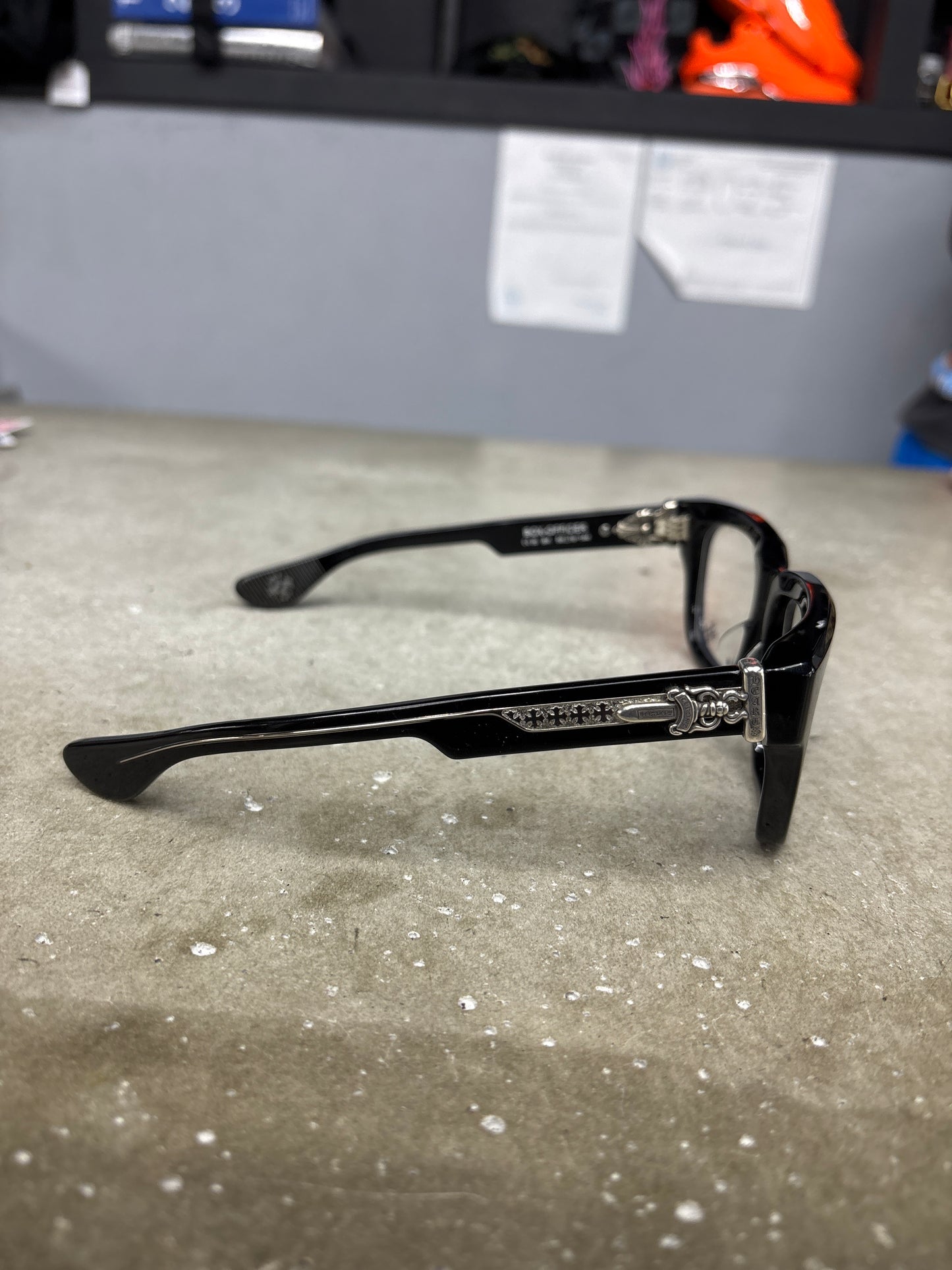 Chrome Hearts Box Officer Black Frames **