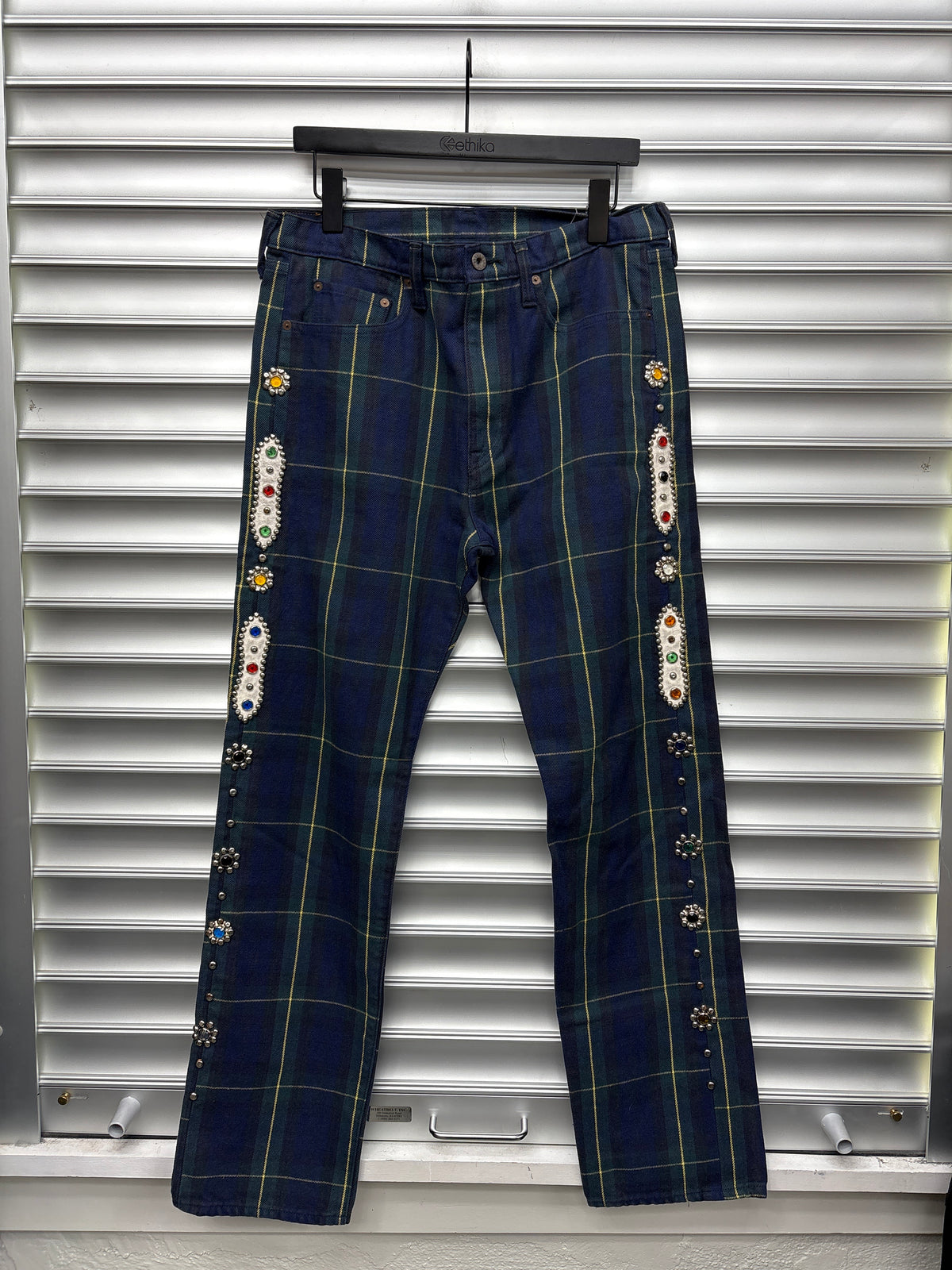 Kapital Plaid Green Jewel Pant - 34 **