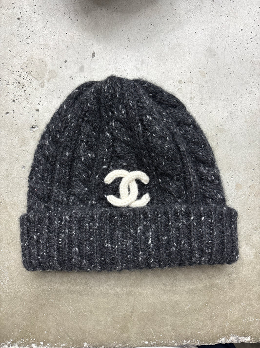 Chanel Dark Wool Beanie