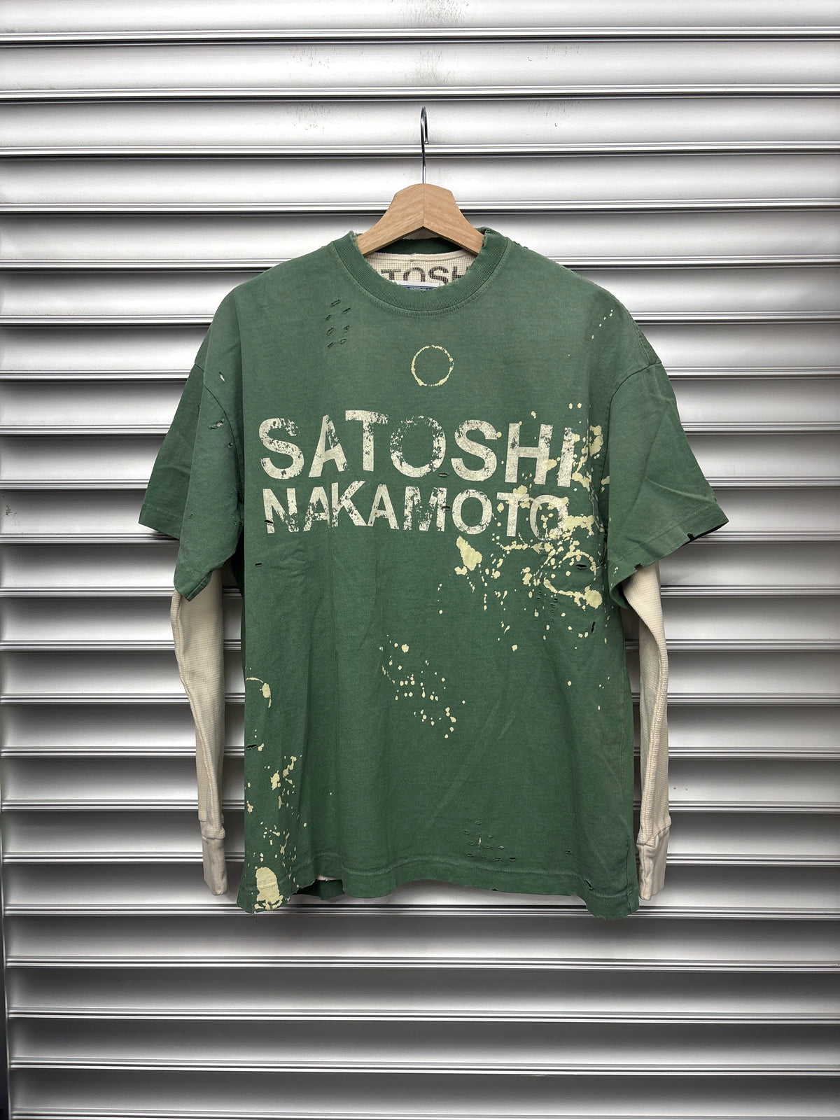 Satoshi Nakamoto Green Thermal Long Sleeve - S **