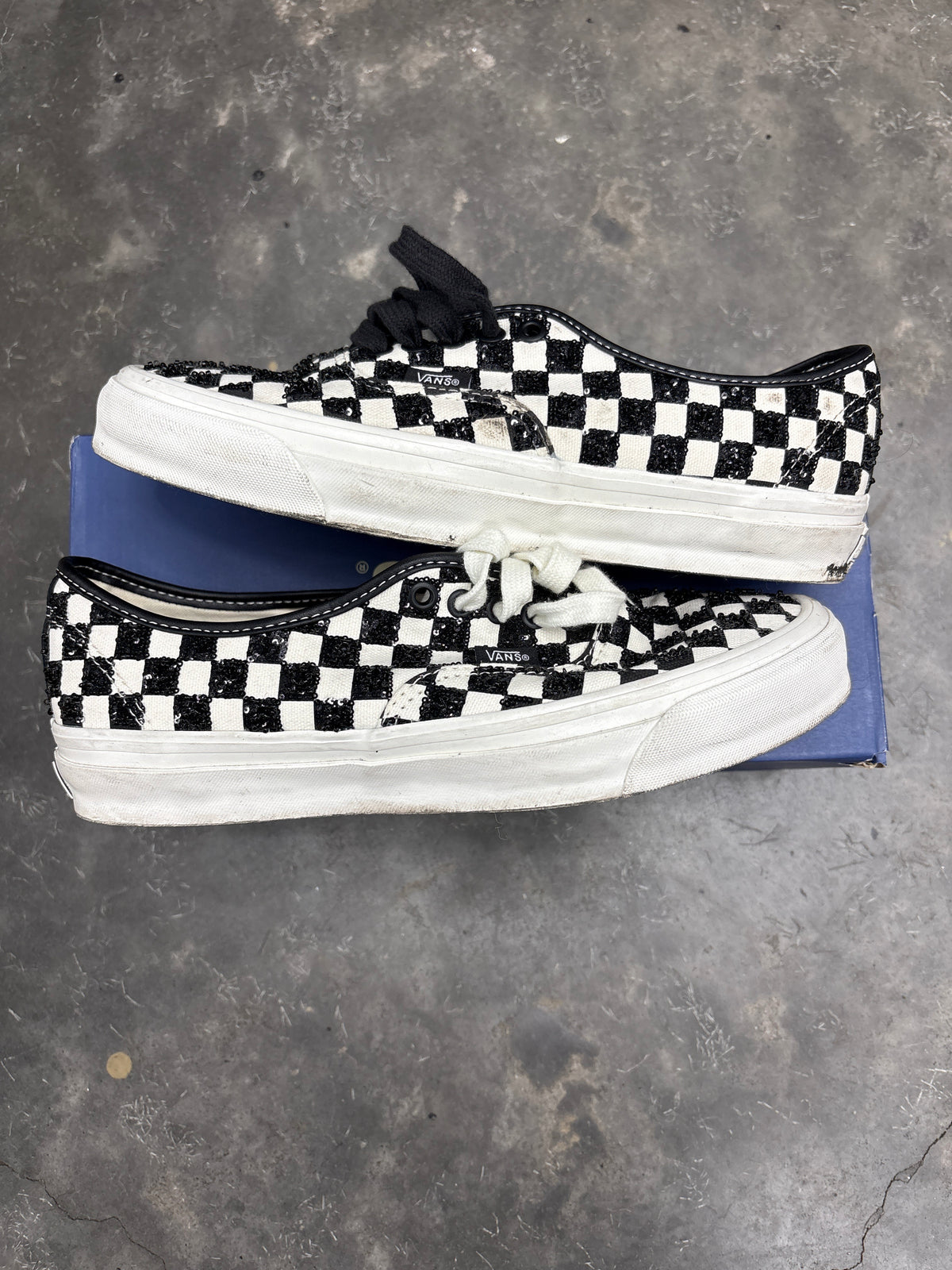 Vans Authentic LX Black Checkerboard Beaded (U) - 9.5M**