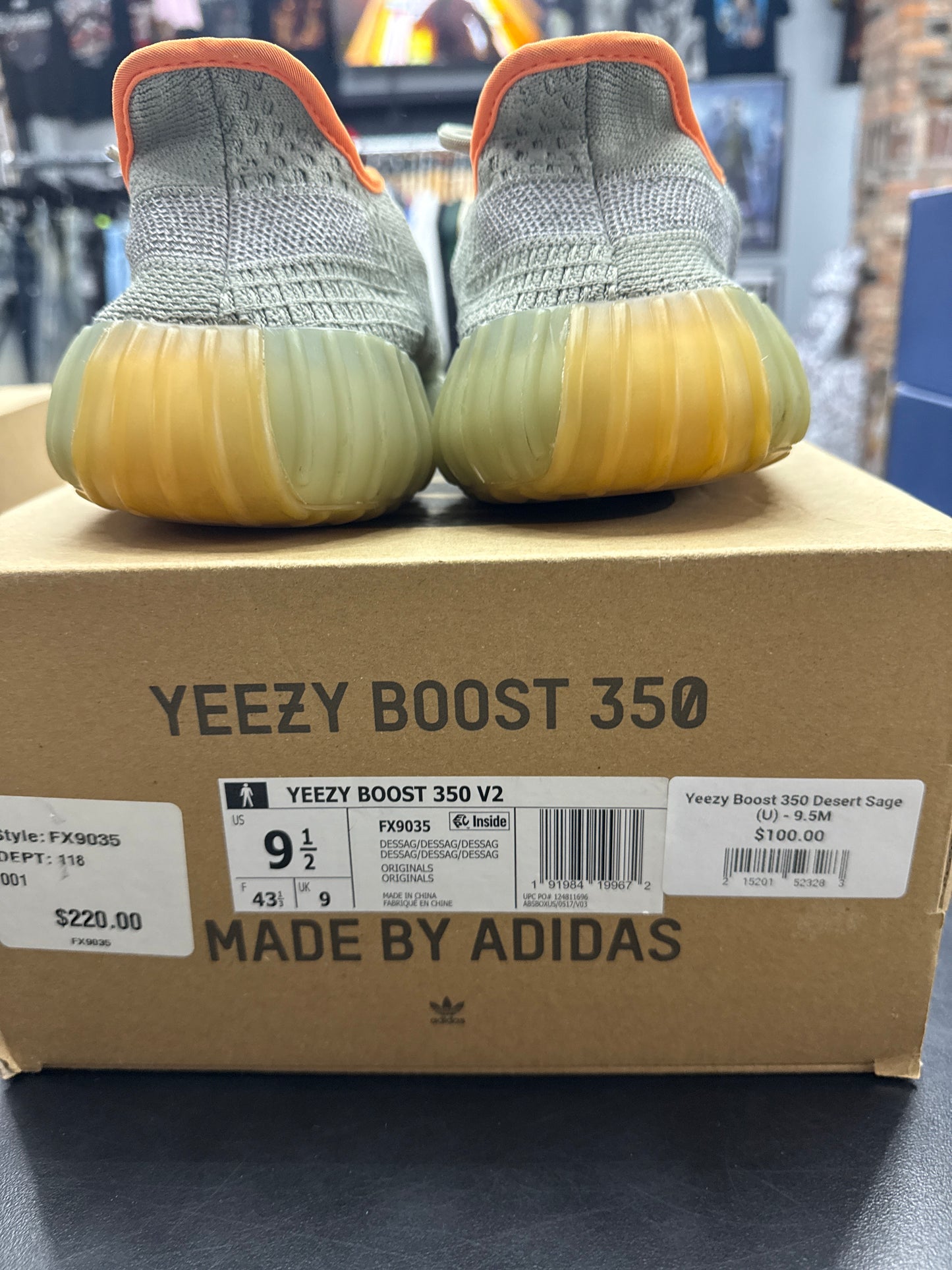 Yeezy Boost 350 Desert Sage (U) - 9.5M