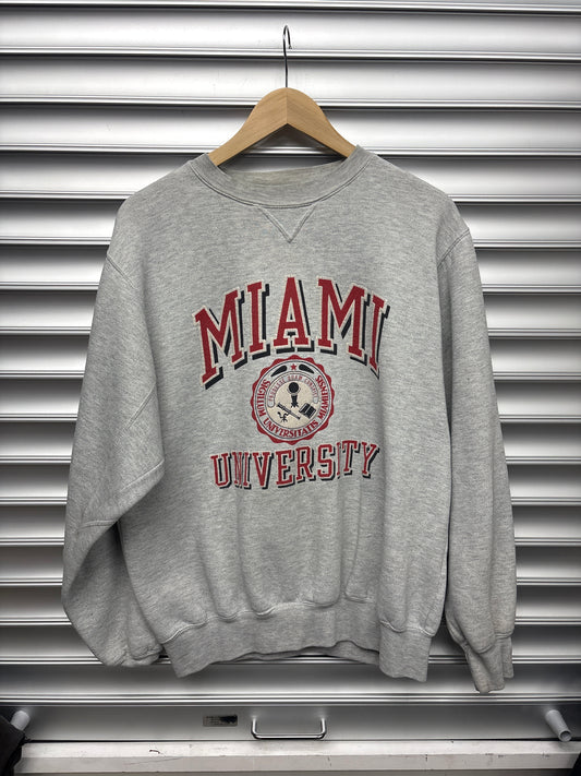 Vintage Miami University Crewneck - L**