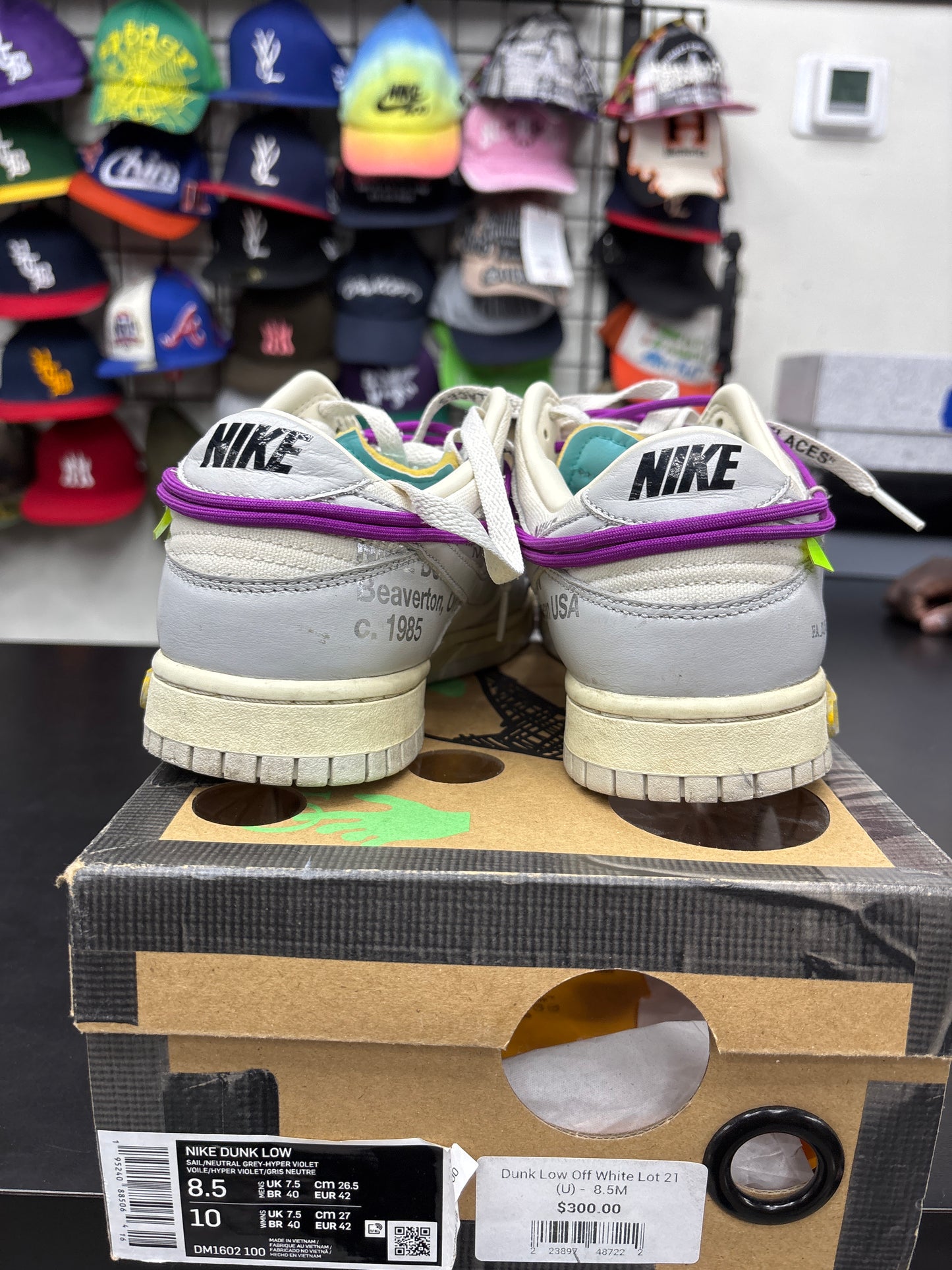 Dunk Low Off White Lot 21 (U) - 8.5M