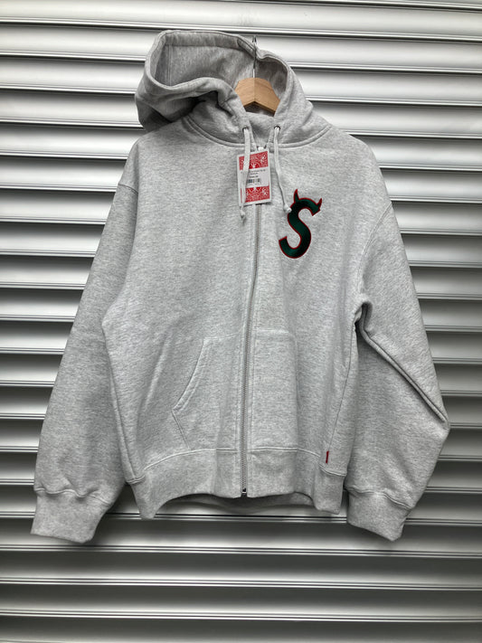 Supreme Grey/Green Zip Up - Medium
